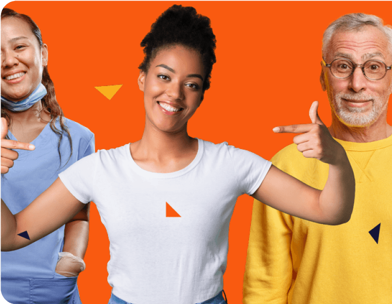 Vrouw wijst naar zichzelf