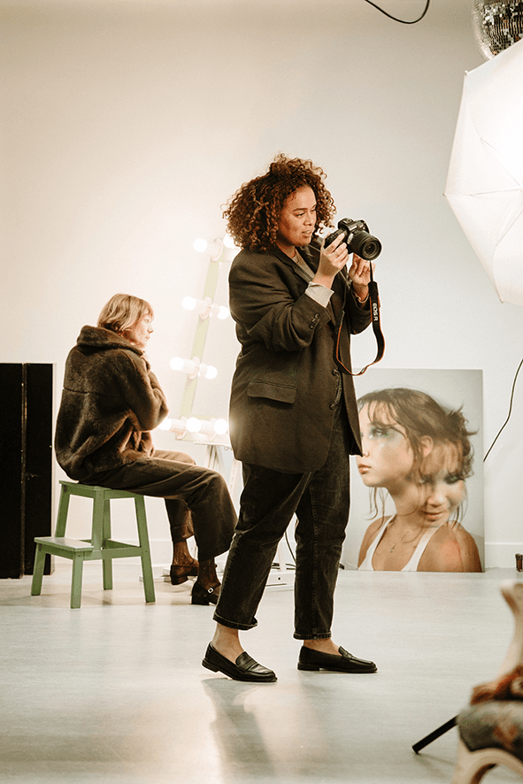 Fotograaf bekijk foto